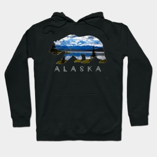 Alaskan Bear With Lake Mountain Hoodie